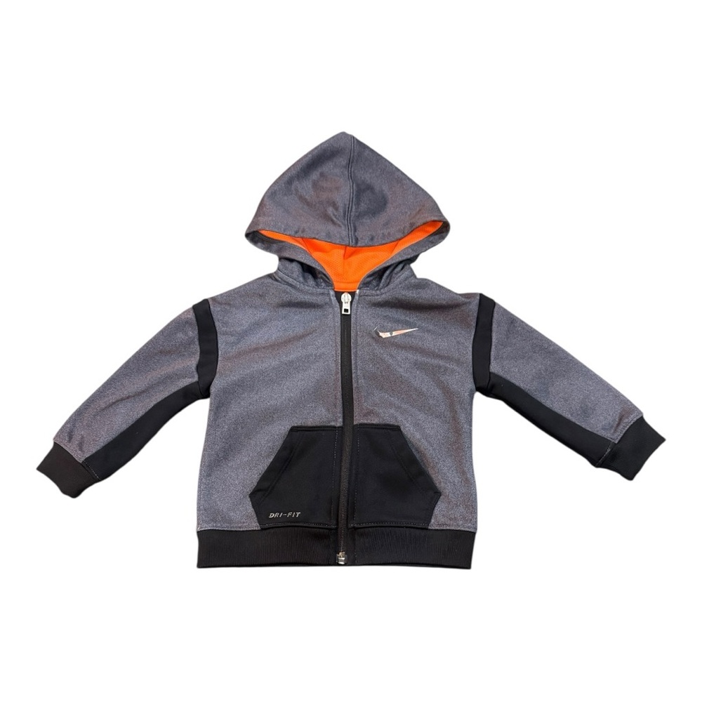 Nike Kids Hoodie in Black, Gray, and Orange